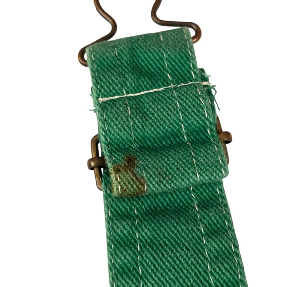 Vintage 90s Y2K Kids Green Dinosaur Denim Shortalls Boys 4T Cotton Overalls - Picture 7 of 9